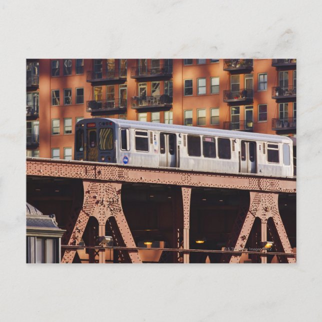 Carte Postale Train de Chicago à Riverbend (Devant)