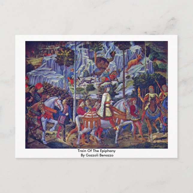 Carte Postale Train De L'Épiphanie Par Gozzoli Benozzo (Devant)
