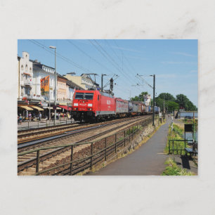 Carte Postale Train de marchandises à Rüdesheim sur le Rhin