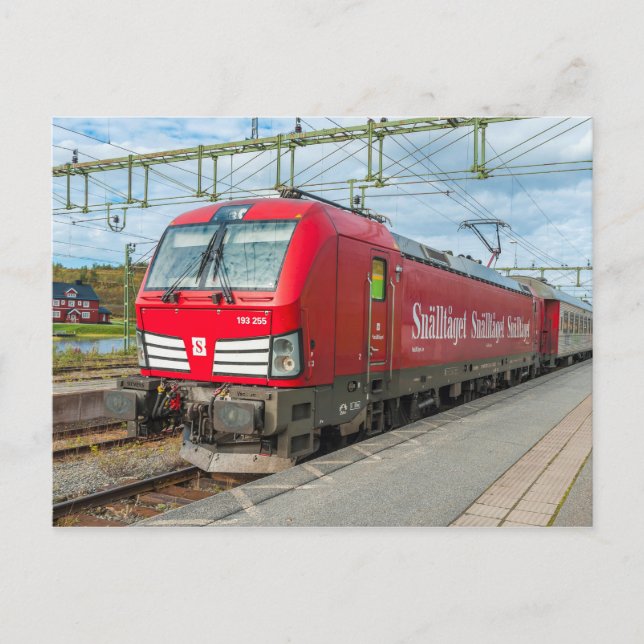 Carte Postale Train d'express suédois à Storlien. (Devant)