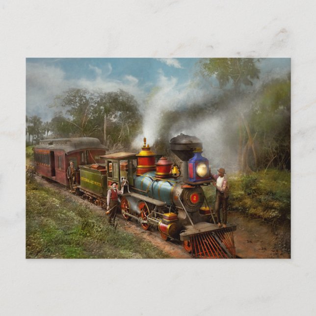 Carte Postale Train - Le chemin de fer céleste 1896 (Devant)