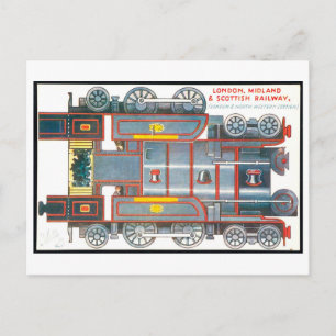 Carte Postale Train miniature en papier de style rétro--Angleter