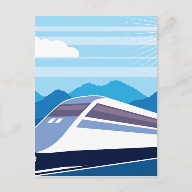 Carte Postale Train rapide (Devant)