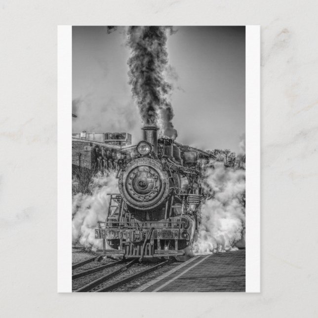 Carte Postale Train Steam Railroad Steampunk Engine Destinée (Devant)