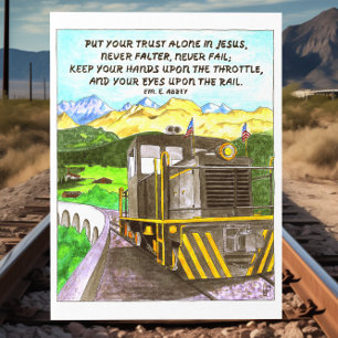 Carte Postale Train to Heaven Inspiration Postcard