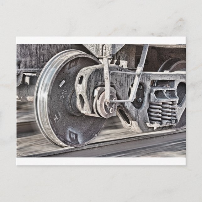 Carte Postale Train Wheels (Devant)