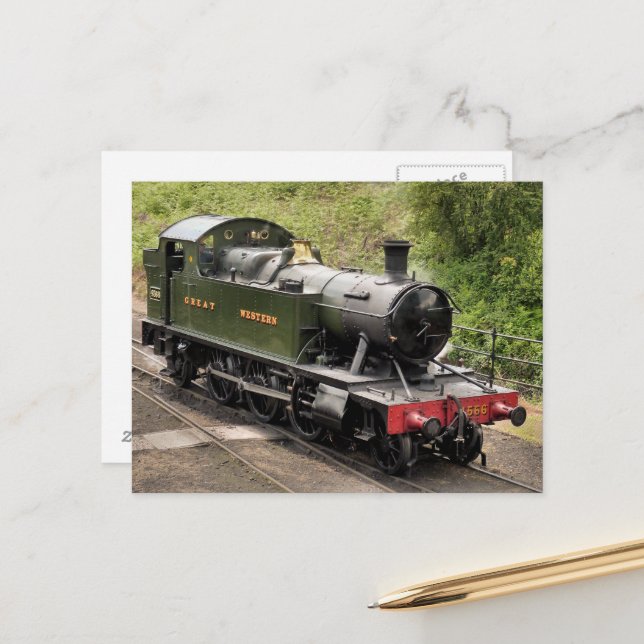 CARTE POSTALE TRAINS À VAPEUR (Devant/Arrière en situation)