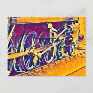 CARTE POSTALE TRAINS À VAPEUR