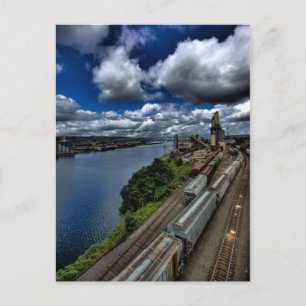 Carte Postale Trains sur la Willamette