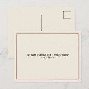 Carte Postale Trait d'esprit historique - Citation de Mark Twain