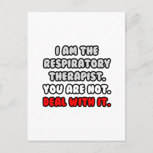 Carte Postale Traiter Avec Elle ... Funny Respiratory Therapist