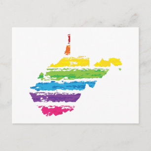 Carte Postale traits de couleur virginie occidentale