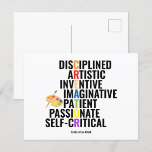 Carte Postale Traits d'un artiste