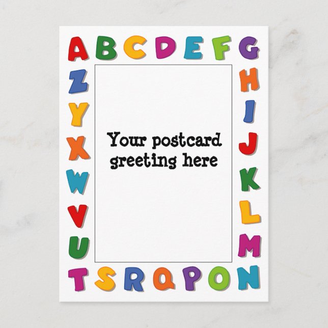 Carte Postale Trames de lettres (Devant)
