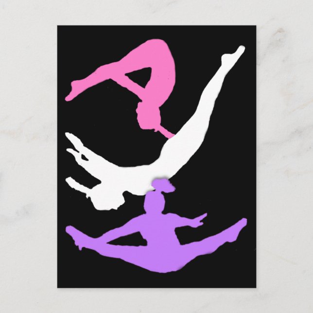 Carte postale Trampoline gymnaste (Devant)