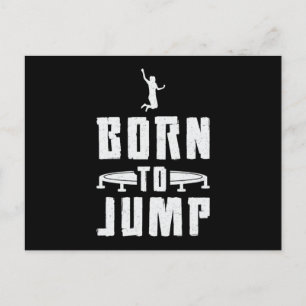Carte Postale Trampoline Née Pour Sauter Gymnaste Trampoline