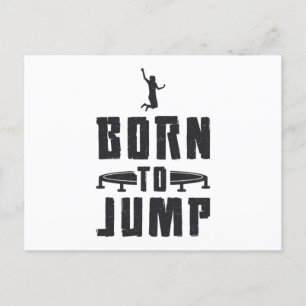 Carte Postale Trampoline Trampoline Née Pour Sauter La Gymnaste