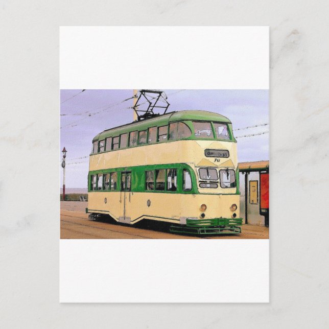 Carte Postale Tramway Blackpool (Devant)