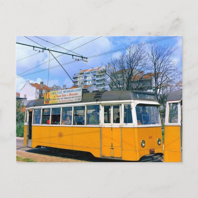 Carte Postale Tramway de Lisbonne Portugal 1964 (Devant)