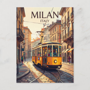 Carte Postale Tramway Milan 1500 Série Italie