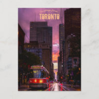 Tramway sous la pluie à Toronto Ontario