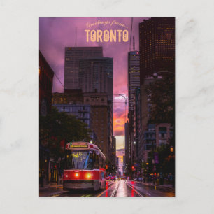 Carte Postale Tramway sous la pluie à Toronto Ontario