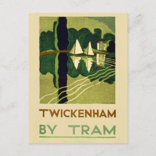 Carte Postale Tramway vintage Twickenham Angleterre