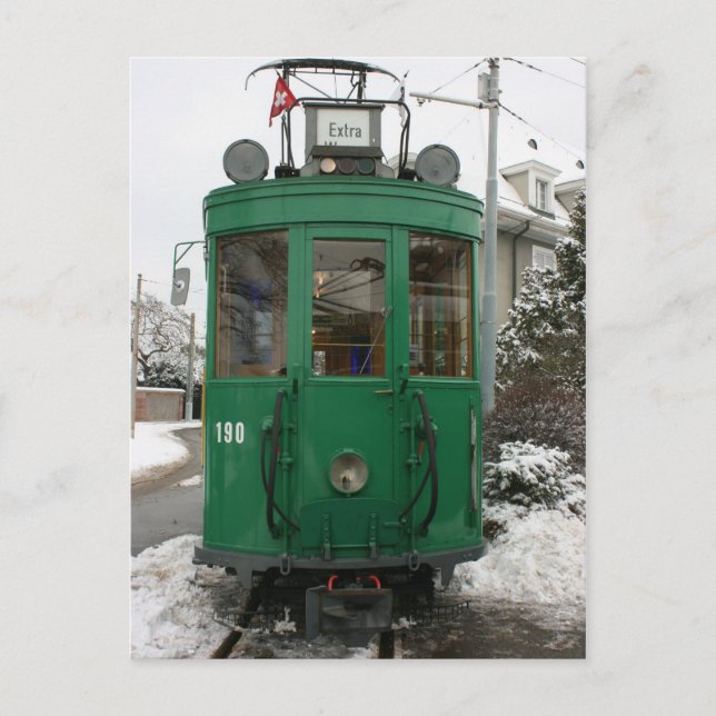 Carte Postale Tramways suisses au dépôt BVB M-Parc, Bâle (Devant)