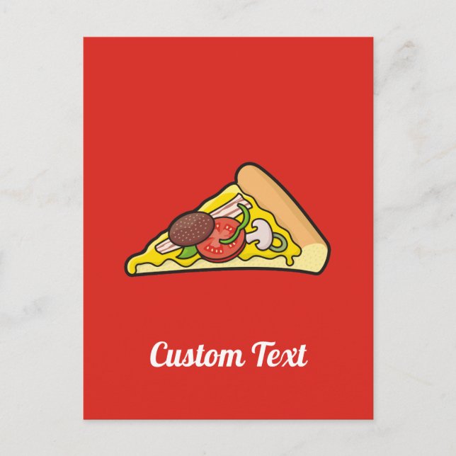 Carte postale tranche de pizza (Devant)
