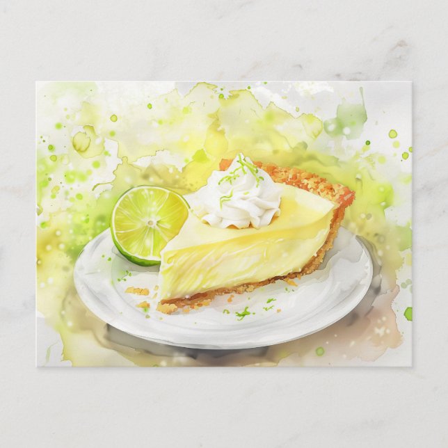 Carte Postale Tranche de tarte au citron vert de Key (Devant)