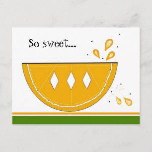 Carte Postale Tranche d'orange juteuse