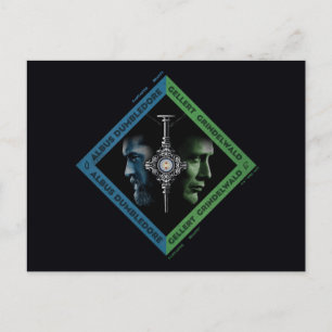 Carte Postale Tranche sanguine Dumbledore & Grindlewald Graphiqu