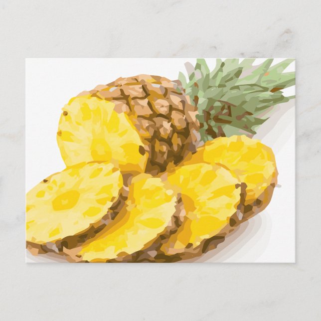 Carte Postale Tranches d'ananas juteux (Devant)