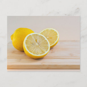 Carte Postale Tranches de citron jaune Photographie de nourritur