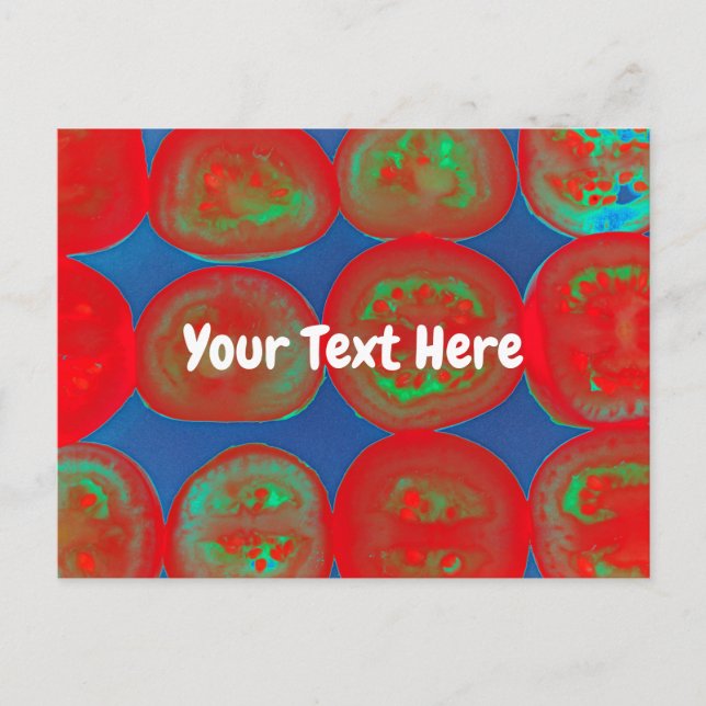 Carte Postale Tranches de tomates personnalisables (Devant)