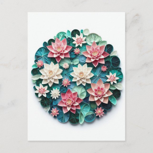 Carte postale Tranquille Lotus Pond (Devant)