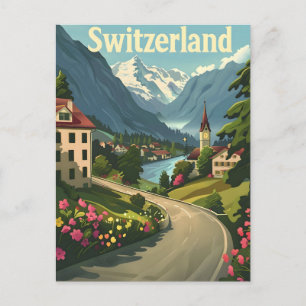 Carte Postale Tranquillité Suisse : Retraite au bord du lac Alpi