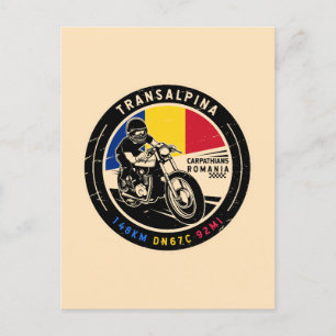Carte Postale Transalpina Roumanie Motorcycle