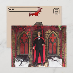 Carte Postale Transfert postal - Monstre Vampire / Halloween