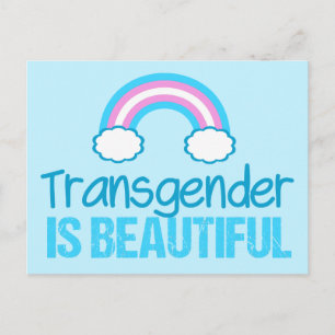 Carte Postale Transgenre est une belle fierté arc-en-ciel