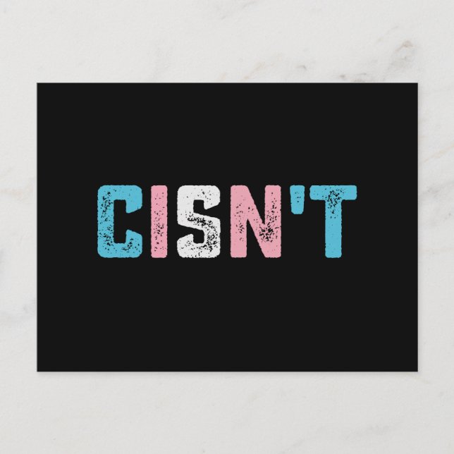 Carte Postale Transgenre Pride Cis pas LGBTQ Trans Flag drôle (Devant)