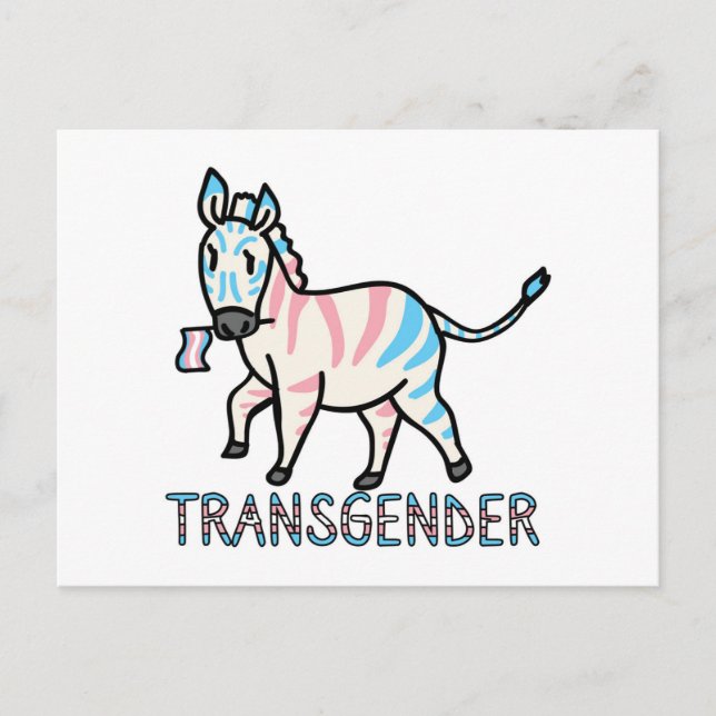 Carte Postale Transgenre Zebra (Devant)
