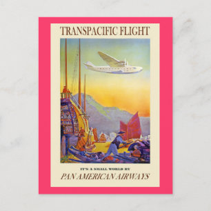 Carte postale transpacifique vintage