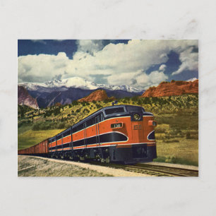 Carte Postale Transport vintage en American West, Train 158