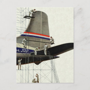 Carte Postale Transport Vintage, Entretien d'Avion