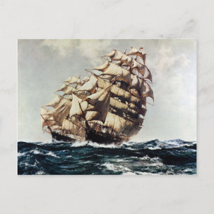 Carte Postale Transportation Ancienne, Voiliers Clipper dans les