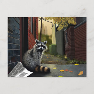 Carte Postale Trash Panda prend une décision
