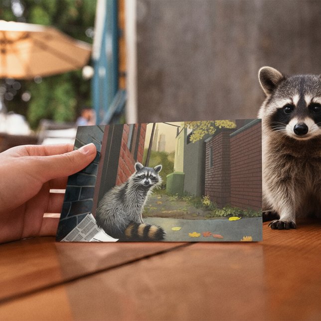 Carte Postale Trash Panda prend une décision (Créateur téléchargé)