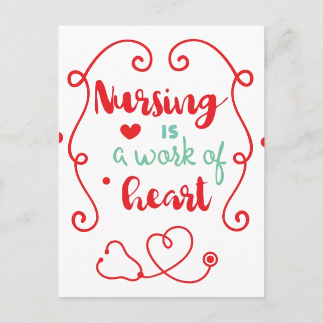 Carte Postale Travail de soins infirmiers (Devant)