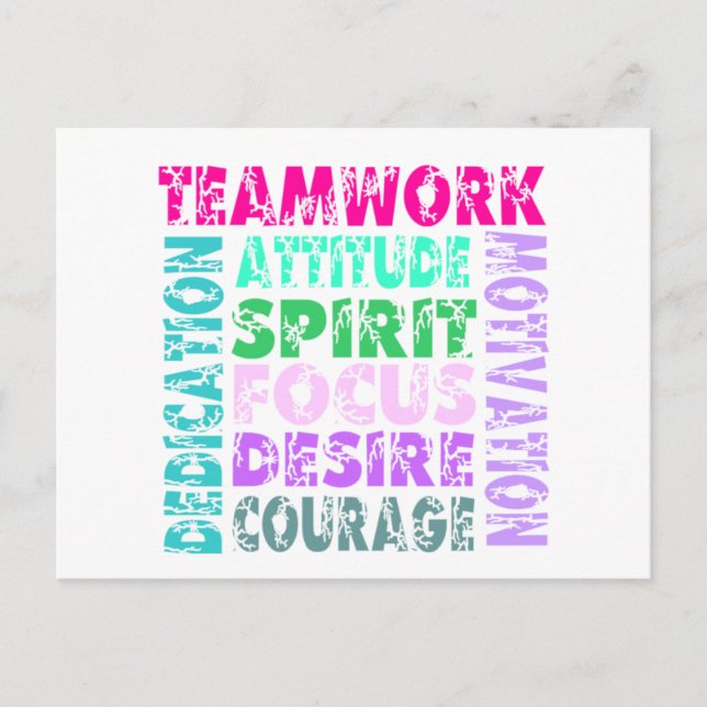 Carte Postale Travail d'équipe de VolleyChick (Devant)